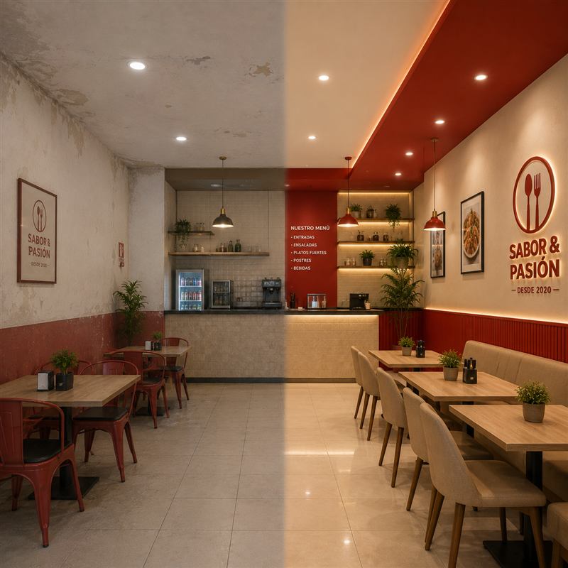 Local comercial renovado por Alanya Pinturas